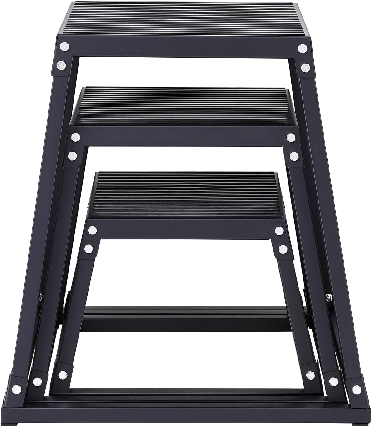 VEVOR Plyometric Jump Box - Steel Fitness Platform for Home Gym Training | Black