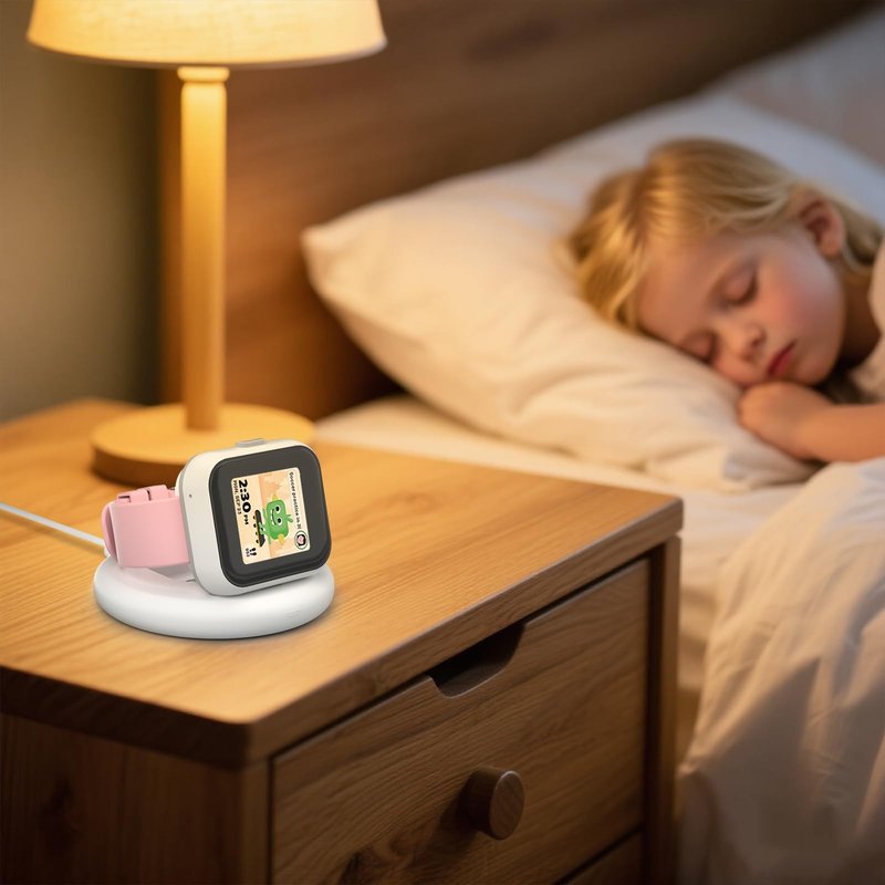 Compatible with SyncUP Kids Watch Charger Stand Dock, Portable & Foldable Magnetic Charger with 3.3 Feet Charging Cord for T-Mobile Sync UP 1 (NOT for Sync UP Kids Watch 2) (Foldable White)
