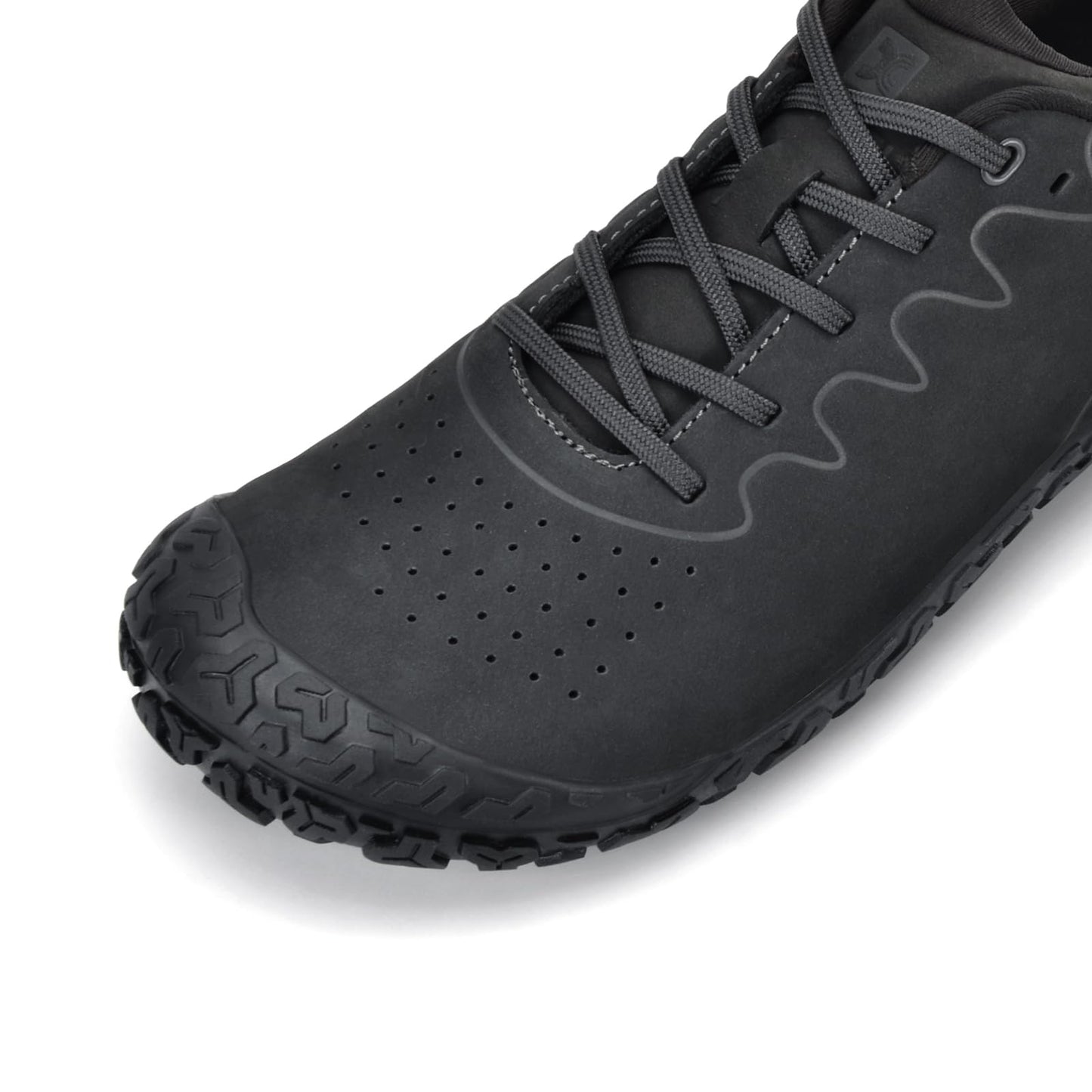 XPETI Men's Zen Trail Running Shoes | Wide Toe Box & Non-Slip Sole | Lightweight Breathable Mesh | for Hiking/Cross Training/Gym,Carbon Black 6.5