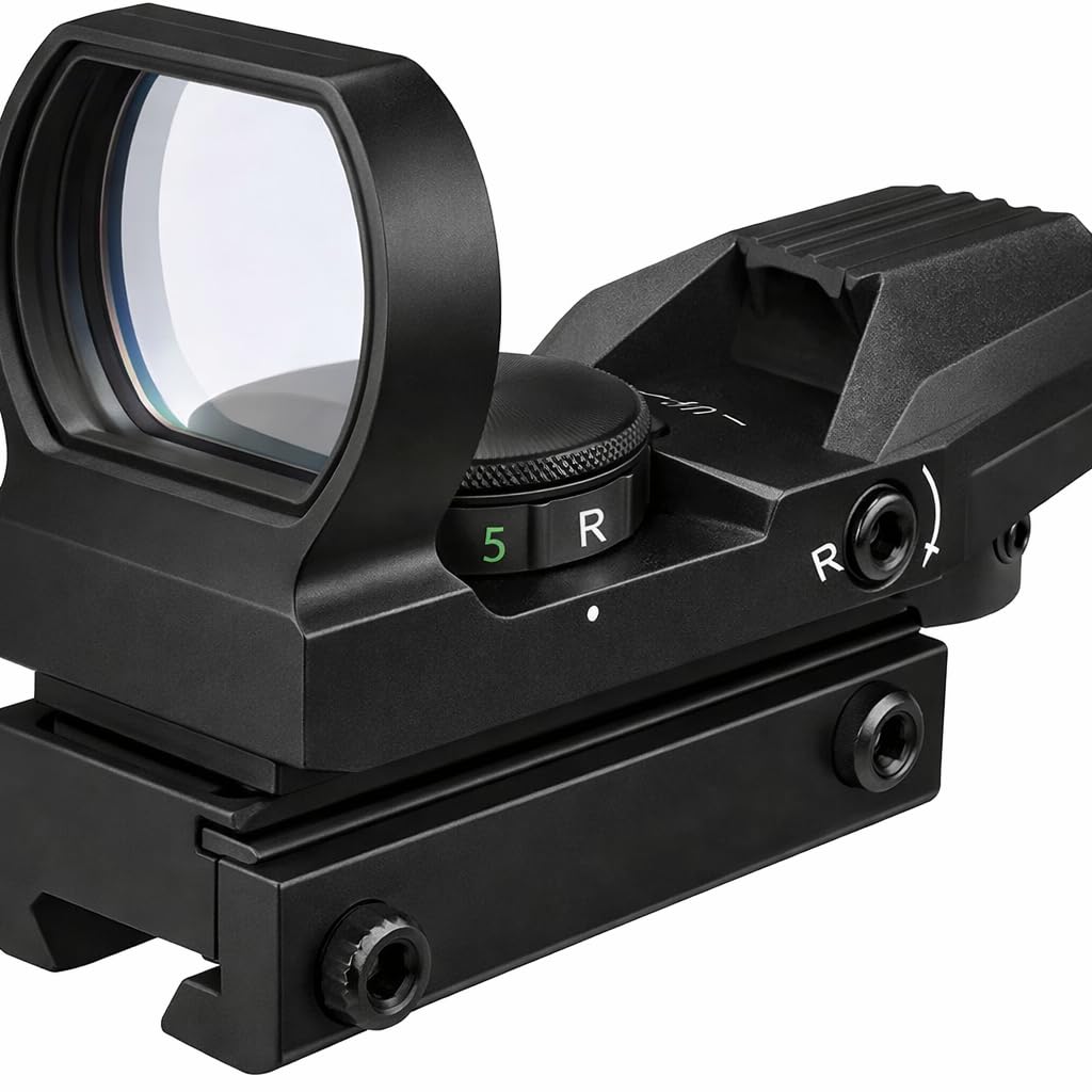 GOTICAL Red and Green Reflex Sight with 4 Reticles, 3/8" Dovetail Mount for Airgun Airsoft and .22 Rifle