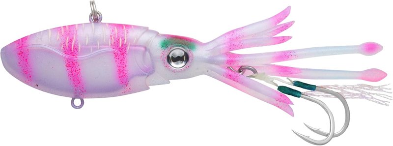Nomad Design Squidtrex Vibrating Fishing Lure - TPE Soft Plastic Bait with Strong BKK Assist Hooks | Saltwater Fishing