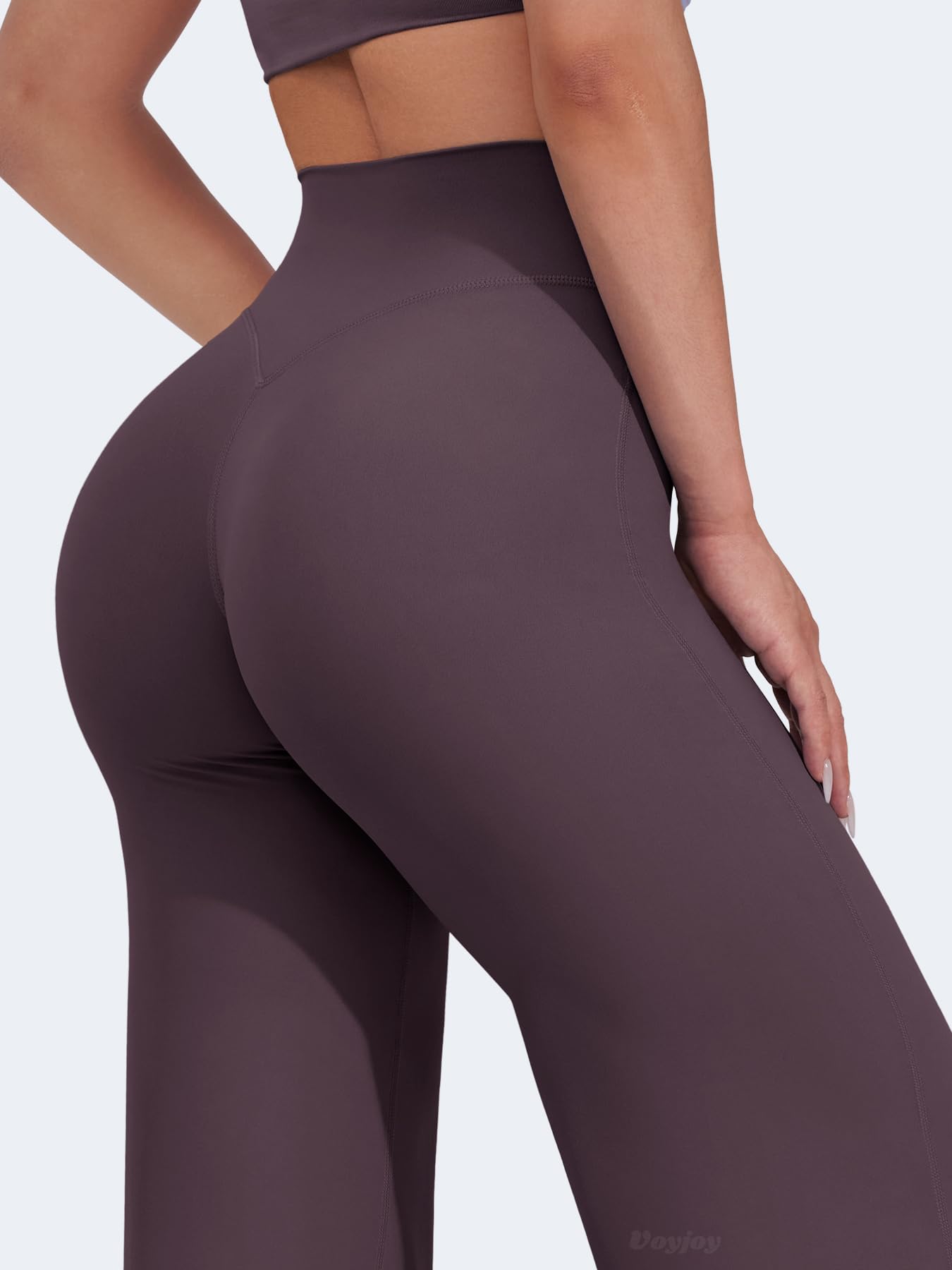 VOYJOY Straight Leggings Bottoms Wide Leg Pants for Women 29"/ 31.5"/33"/35" High Waist Stretch Casual Sweatpants