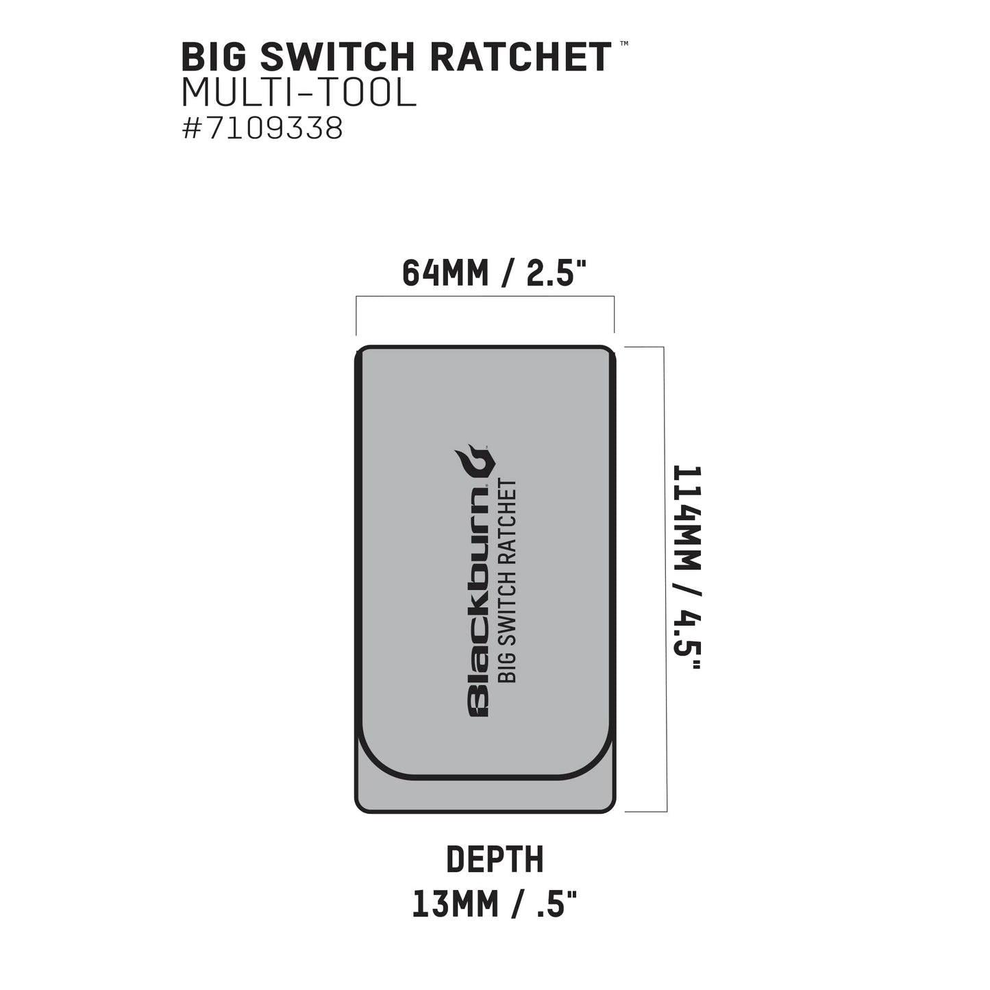Blackburn Big Switch Ratchet Bike Multi Tool (Black/Silver, One Size)