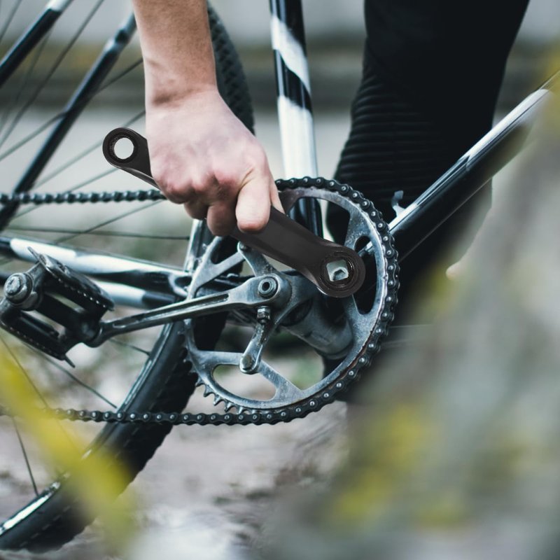 BIUDECO Bike Crank Left Arm Mountain Bike Pedal Handle Bike Crank Leg Pedal Crank Mongoose Bike Parts Step Stools for Adults 170mm Crank Arm Bikes Bike Crank Tool Square Mechanic