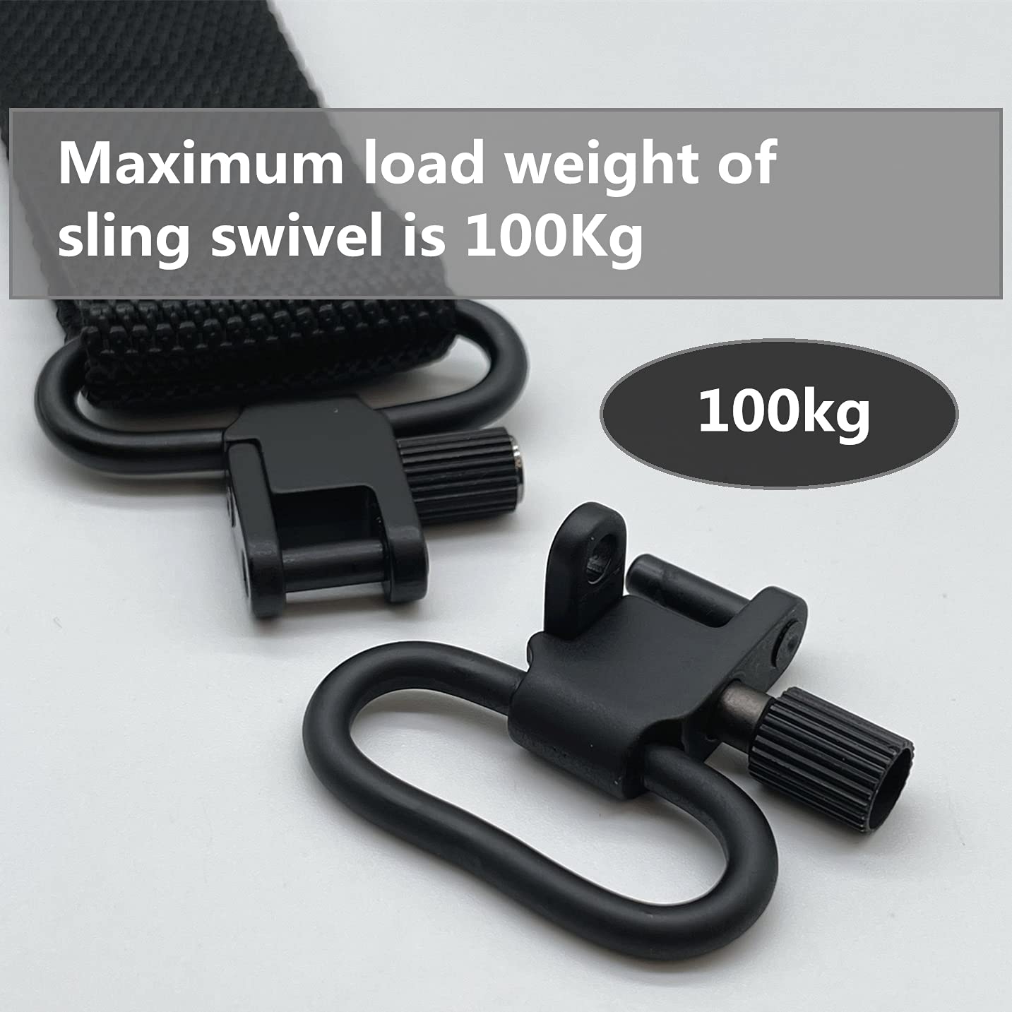 GGYOU 8-PCS Sling Swivels 1 inch Two Point Sling Attachment Clips for Rifle and Shotgun (1 inch)