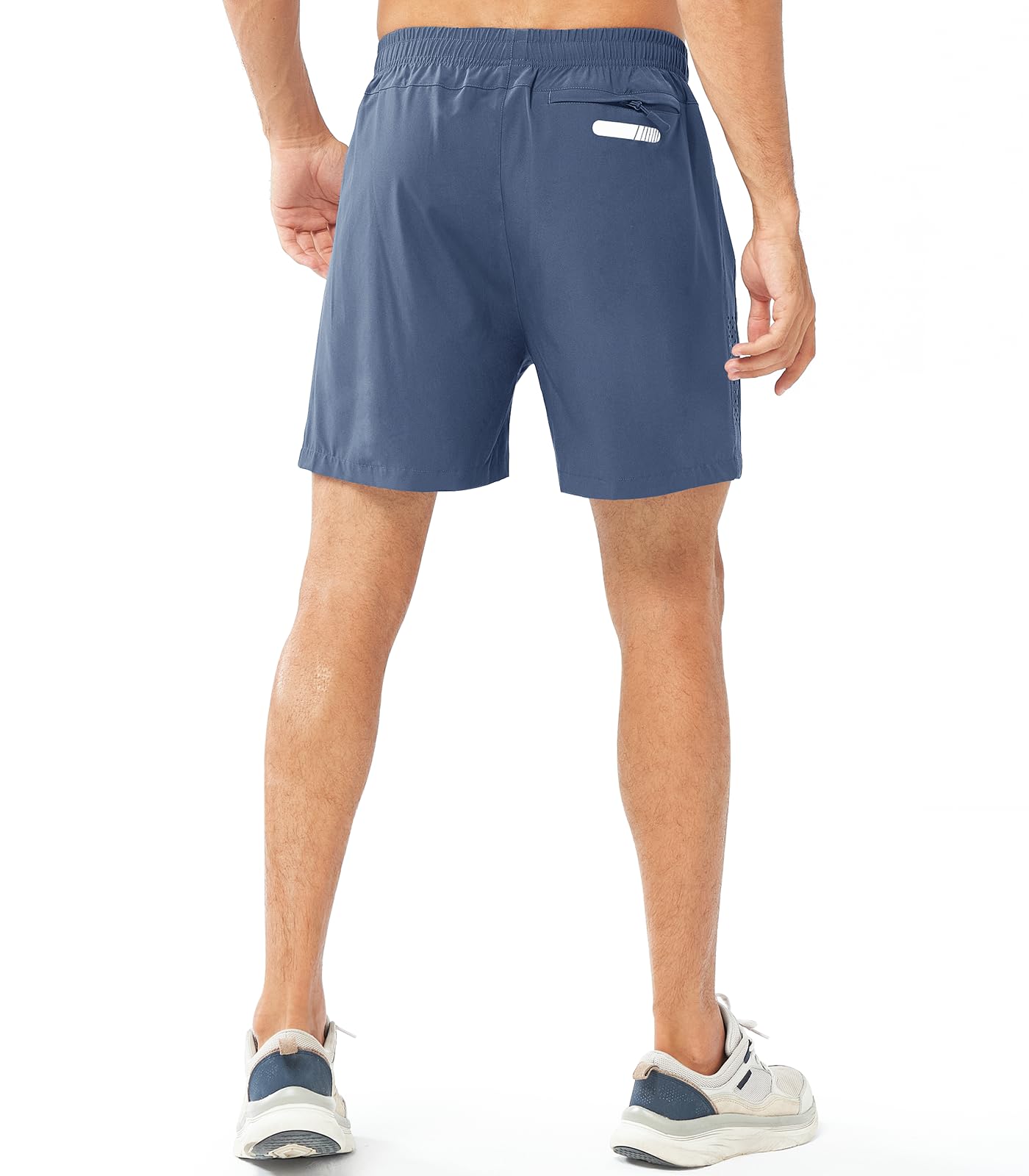 NORTHYARD Men's Athletic Running Shorts Gym Workout 7"/9"/5" Quick Dry Lightweight Sports Basketball Tennis 3 Zipper Pockets FEDERALBLUE-5inch 4XL