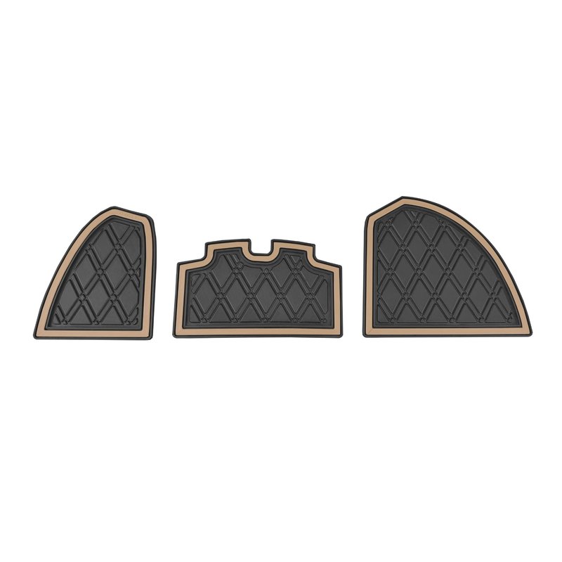 Xtreme Golf Cart Mats Dash Mats and Golf Cart Cubby Inserts Compatible with Club Car Precedent (04-22), Tempo & Onward (17-25), V4L (22-25) Models | Rubber Dashboard Protection Liner - All Black