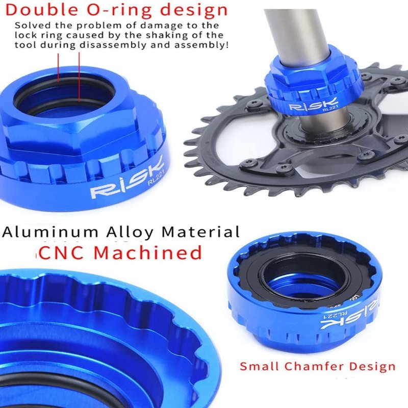 CYCEARTH 12-Speed Bicycle Chainring Lockring Removal/Installation Direct Mount Tool for Shimano M7100 M8100 M9100 M9120 Crankset