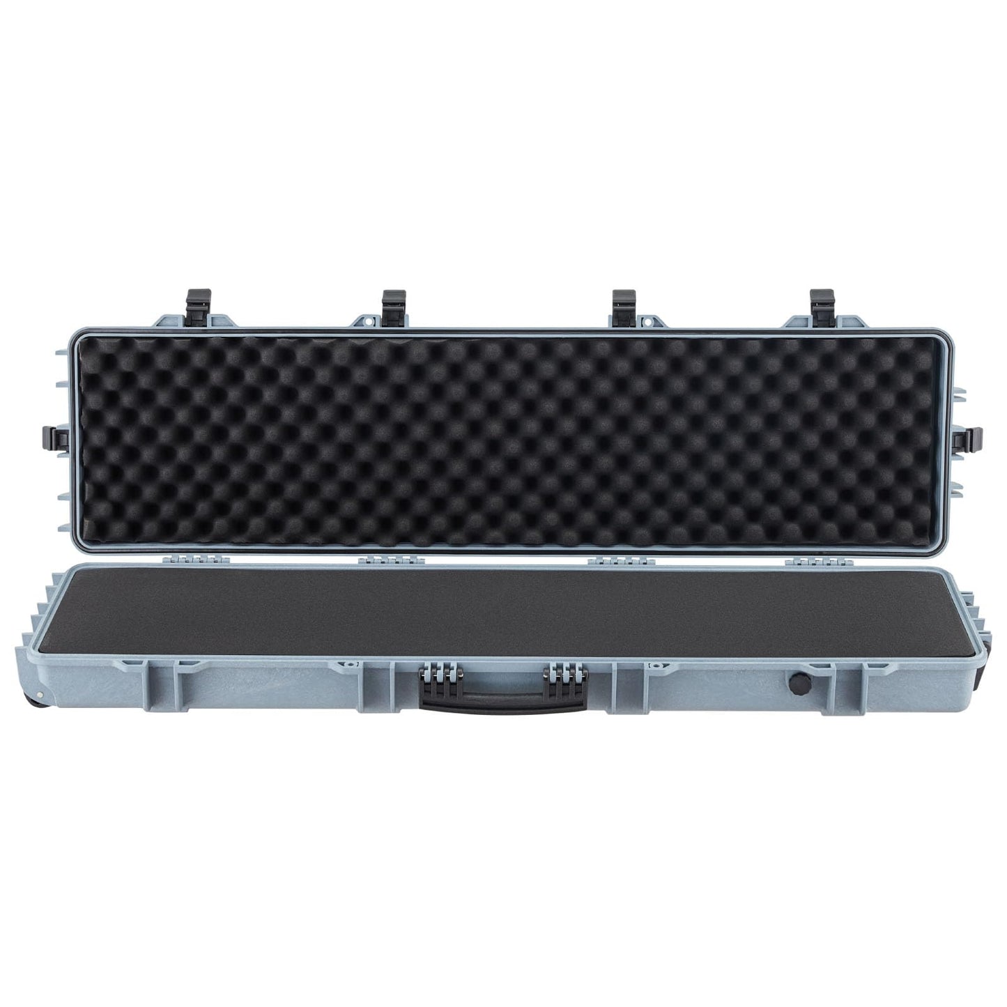 VEVOR Rifle Case, Rifle Hard Case with 4 Layers Fully-protective Foams, 50 inch Lockable Gun Storage with Wheels, IP67 Waterproof & Dustproof, for Rifle, Shotgun, Airsoft Gun, Grey