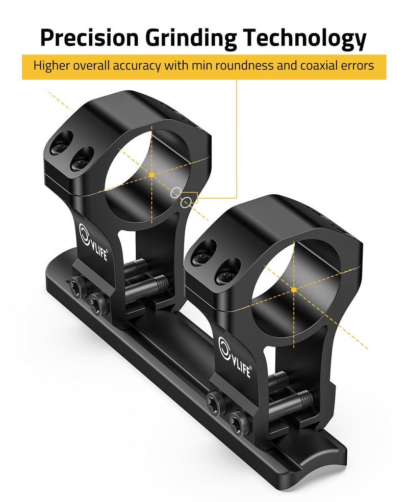 CVLIFE 1 inch Dovetail Scope Rings Mount for 3/8 inch or 11mm Dovetail Rails - High Profile 1" Rifle Scope Mount with See Through Base - 2 Pieces