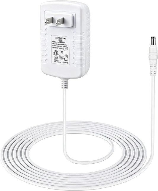 30W Power Cord Adapter for Echo Show 8, 10, 15 & 21 | 5ft White Wall Charger Cable