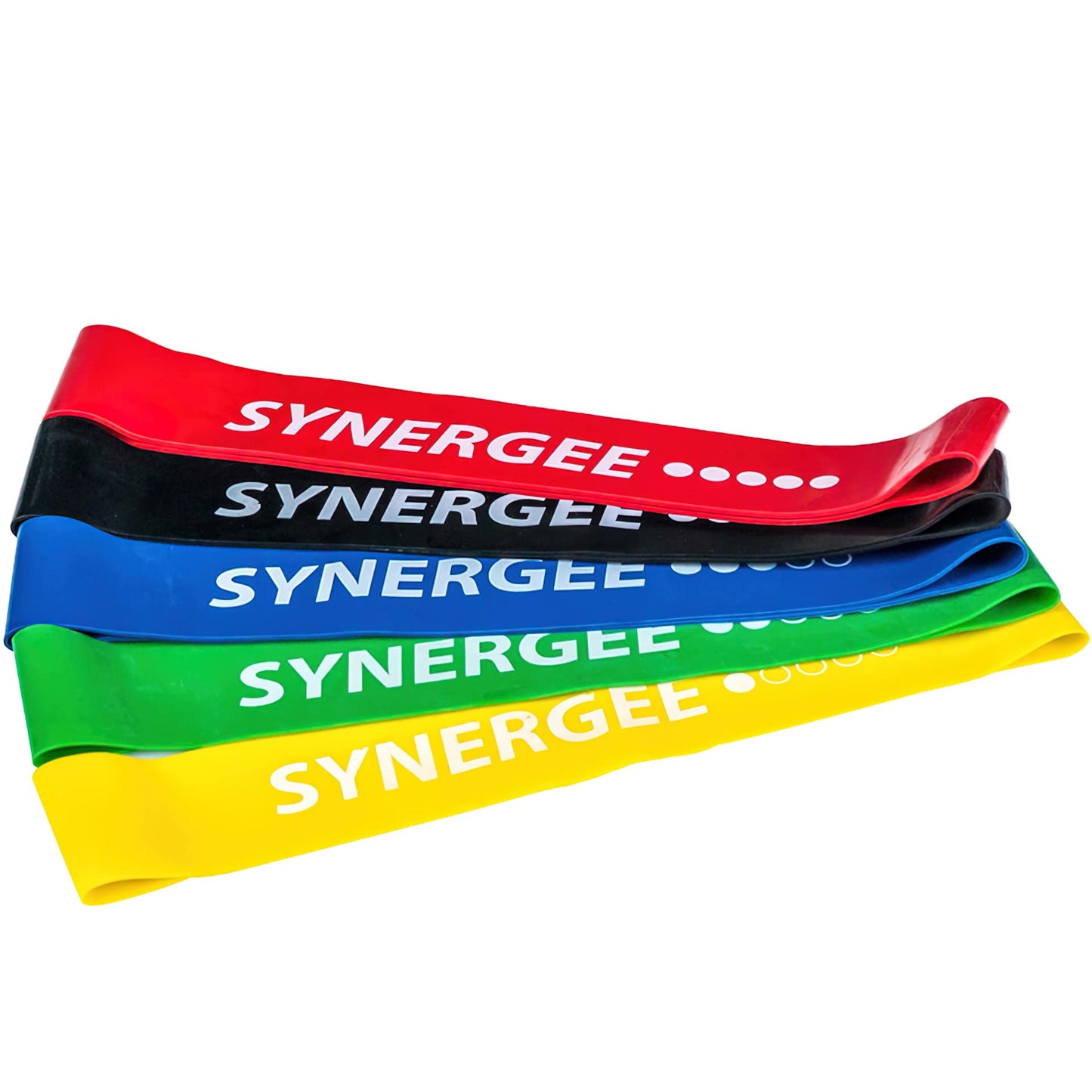 Synergee Mini Band Resistance Band Loop Exercise Bands Set of 5