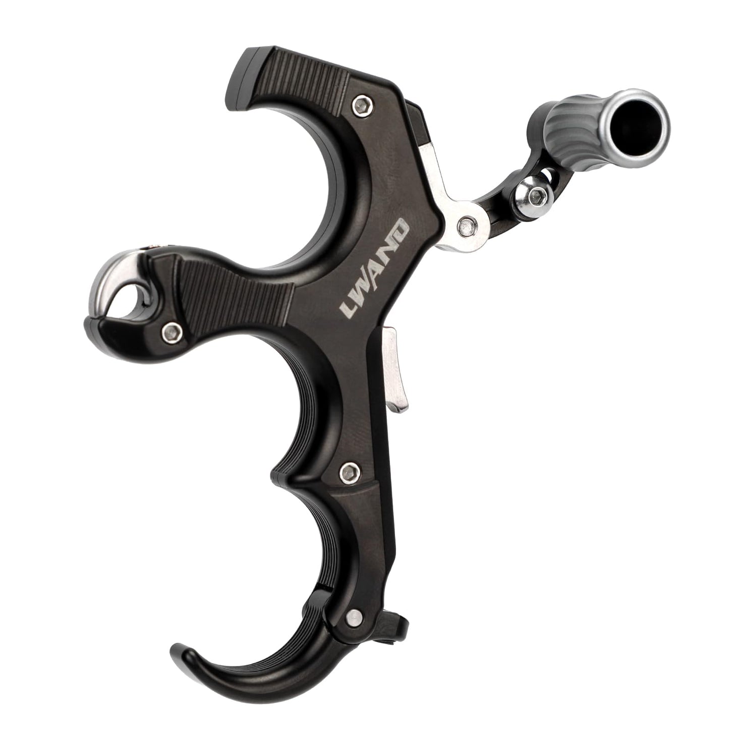 LWANO Thumb Bow Release - 3&4 Finger Adjustable Archery Compound Bow Release Aid, with Trigger Travel and Pressure Adjustable (Black)