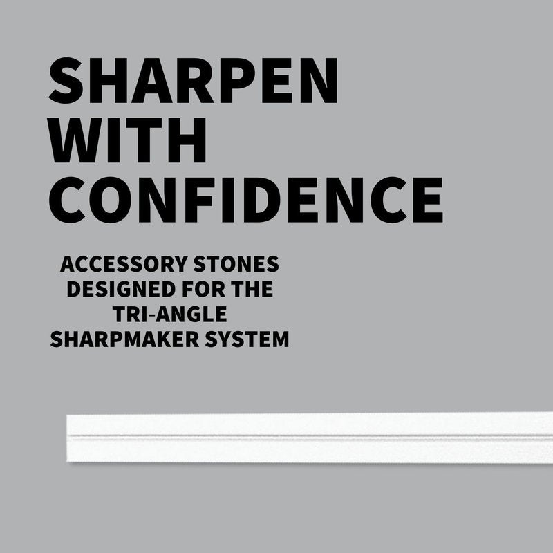 Spyderco - Tri-Angle White Sharpening Stone with Fine-Grit for Professional-Grade Finishing and Polishing - Sharpmaker - 204F1