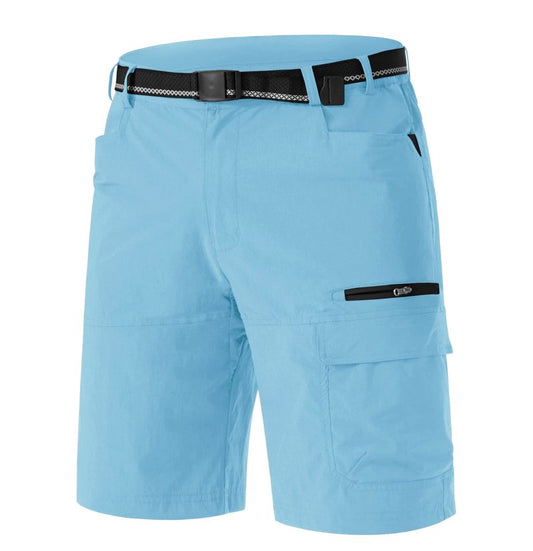TACVASEN Mens 10" Hiking Shorts Golf Outdoor Lightweight Quick Dry Summer Casual Dress Fishing Shorts with Zipper Pockets Sky Blue 34