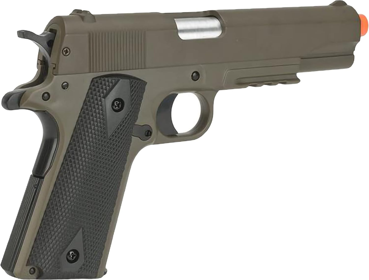 Colt Licensed M1911A1 Full Size Airsoft Spring Pistol - Metal Top | Tan Color