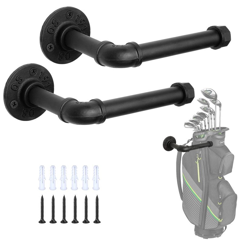 BiJun Wall Mount Golf Bag Storage Rack,Golf Bag Holder Garage Golf Bag Organizer Golf Bag Stand Golf Bag Storage Rack Hangers for Storage Space for Garage