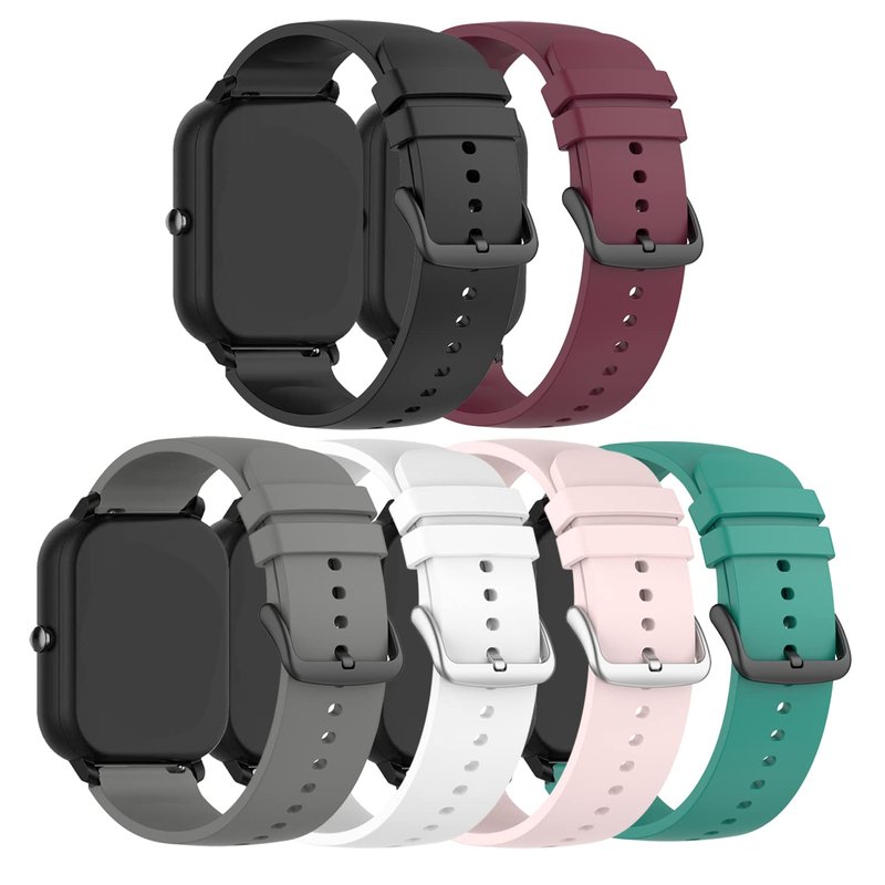 E ECSEM 6Pack Wristband Compatible for Hero Band III Silicone Quick Release Replacement Strap Bands for Hero Band III Smartwatch for Men Women