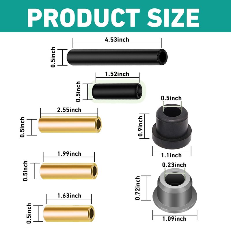 DRIVE UP Club Car Polyurethane Bushing Kit, Front & Rear Suspension and A Arm Bushing Kit for Precedent 2004-Up G&E Golf Cart, OEM 102506601, 102506401, 102956201, 102956201