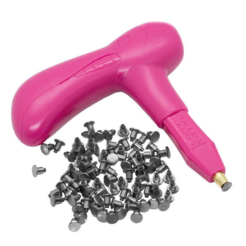 BILLY FLAMINGO'S BRAND Bicycle Tire Stud Insertion Tool for Studdable Bike Tires, Ergonomic Handle, Magnetized Tip