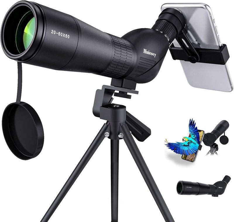 Spotting Scope - 39-19m/1000m with Tripod, FMC Lens & BAK4 Eyepiece | Fogproof Bird Watching Kit with Phone Adapter