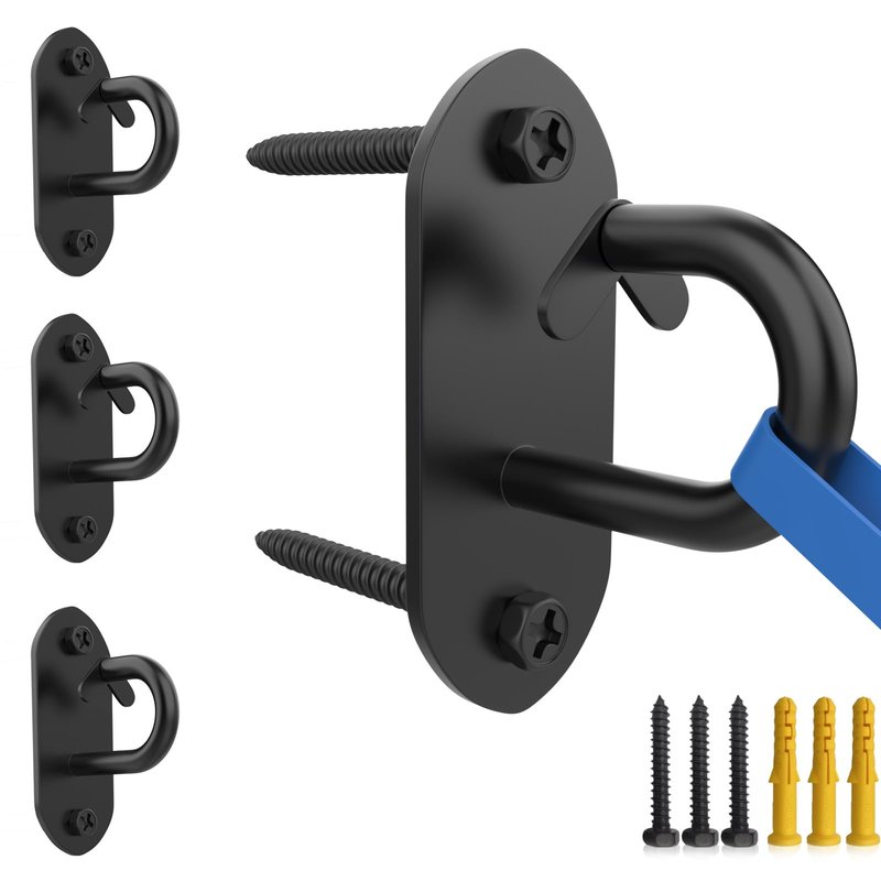 Vehookin 3pcs Resistance Band Wall Anchors, Wall Mount Workout Anchors for Exercise Bands, Home Gym Exercise, Strength Training