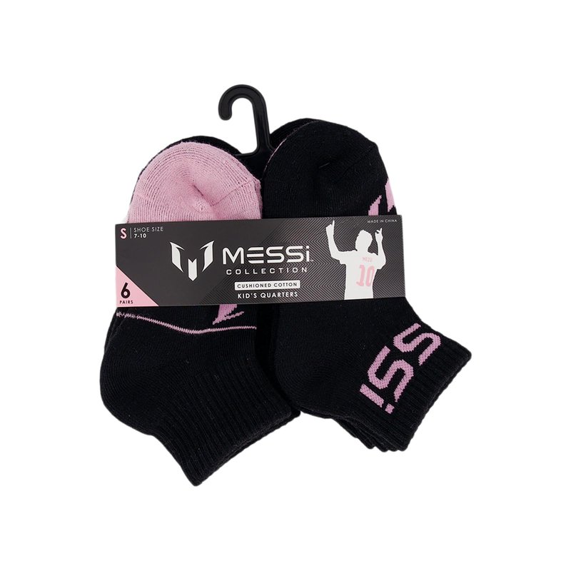 Messi Boys' Lifestyle Ankle Socks, 6-Pack, Soft & Stretchy, Comfortable