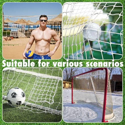 GliCraft White 12x12 Inch Sports Net Repair Kit with 6 Pcs & 100 Zip Ties
