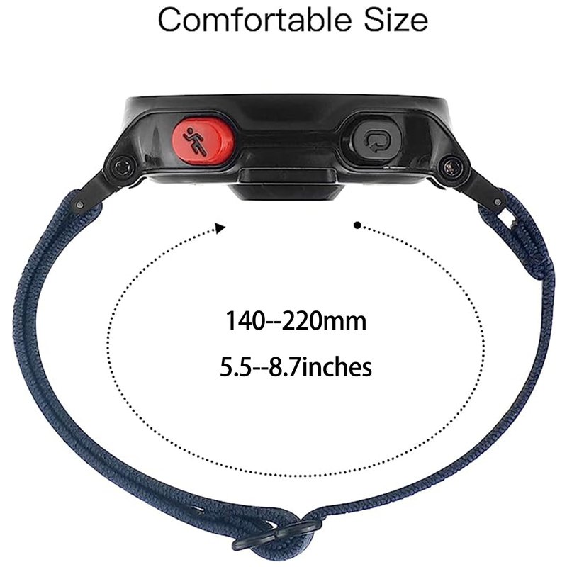Compatible with Garmin Forerunner 35/30 Band, Nylon Elastic Solo Loop Women Men,Adjustable Replacement Watch Strap for Garmin Forerunner 35 Sport Watchband for SmartWatch (Nude)