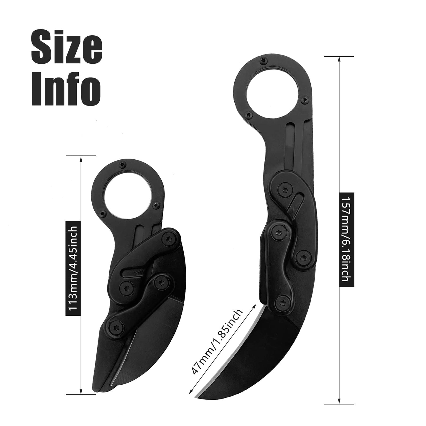 Ismosm Outdoor Mini Camping Stainless Handle Survival Knife Multifunction Outdoor Tactical Rescue Tools Folding Hunting (new claw knife black)