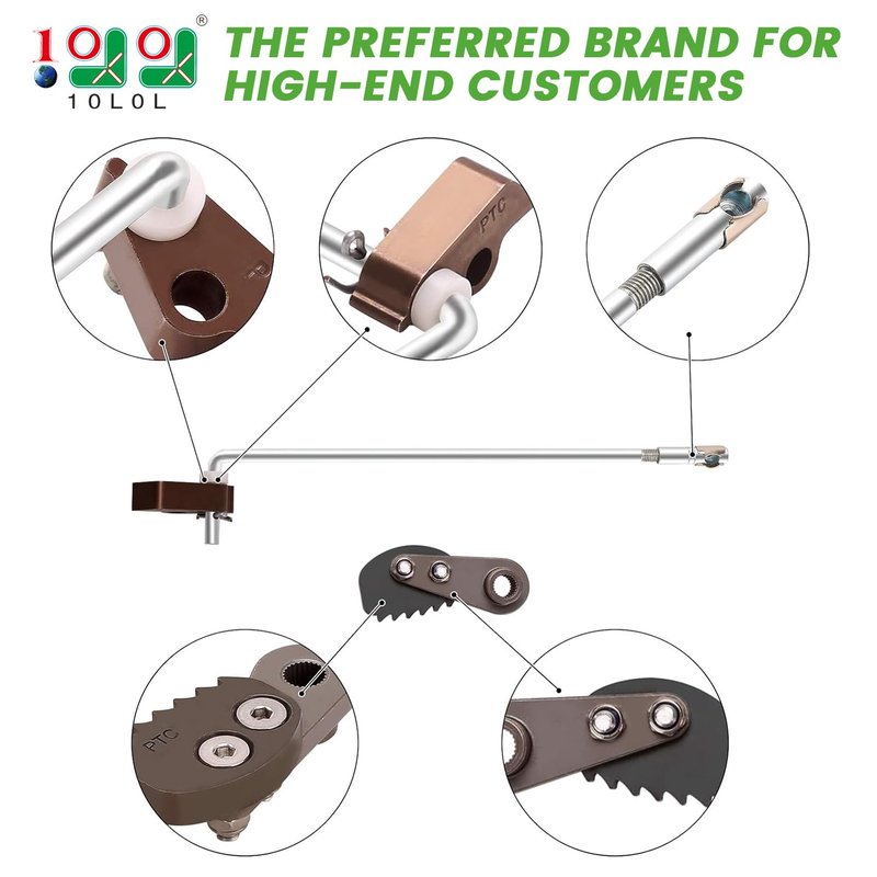 10L0L Golf Cart Aluminum Park Brake Latch Kit Incl.Park Brake Rod and Pawl.fit for Club Car DS & Carryall G&E 1995-up,OEM# 101187702, 1017322, 101985-01,1011877-02