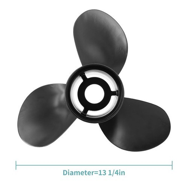 Dokili Upgrade Aluminum Boat Propeller 48-77344A45 for Mercury Outboard Engine 40-140HP 13-1/4x17 Pitch 15-Spline Tooth, RH, Hub Kits Included