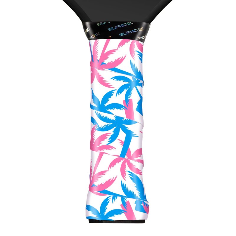 Supacaz Super Sticky Kush Miami Pickleball Overgrip - Tacky Pickleball Paddle Grip Tape Wrap - Pickle Ball Anti-Sweat Overwrap - 3pk