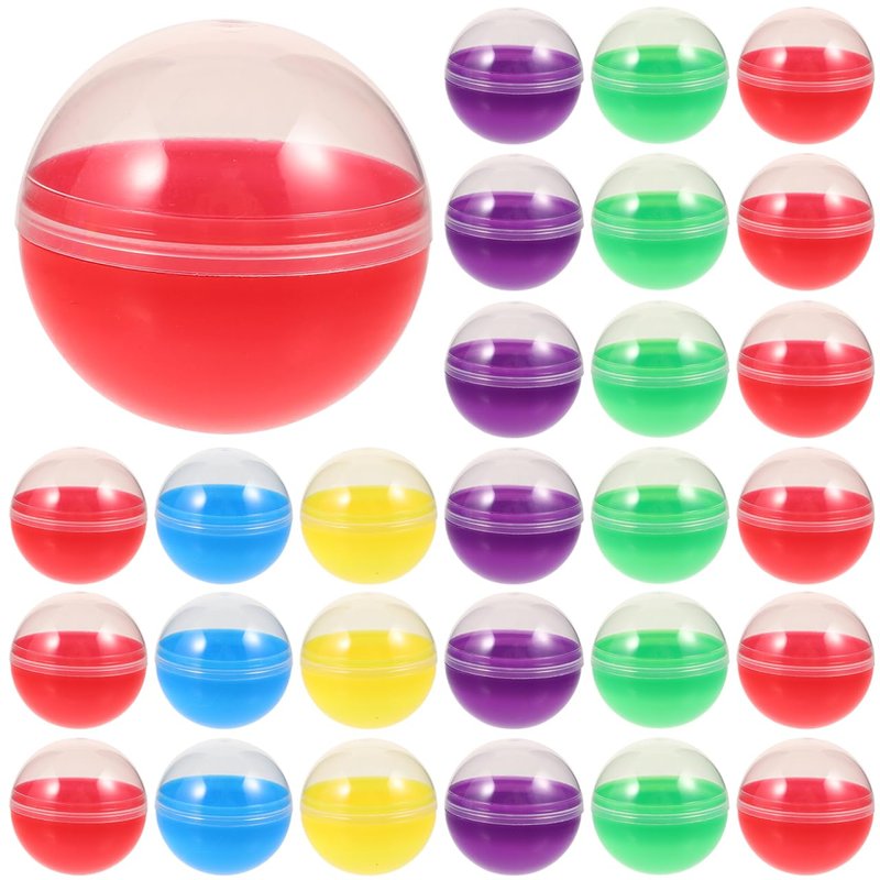 Sosoport Fillable Plastic Balls 1.77In Round Capsules 60 Pcs Multi-Function Empty Balls for Party Favors DIY Crafts Classroom Prizes