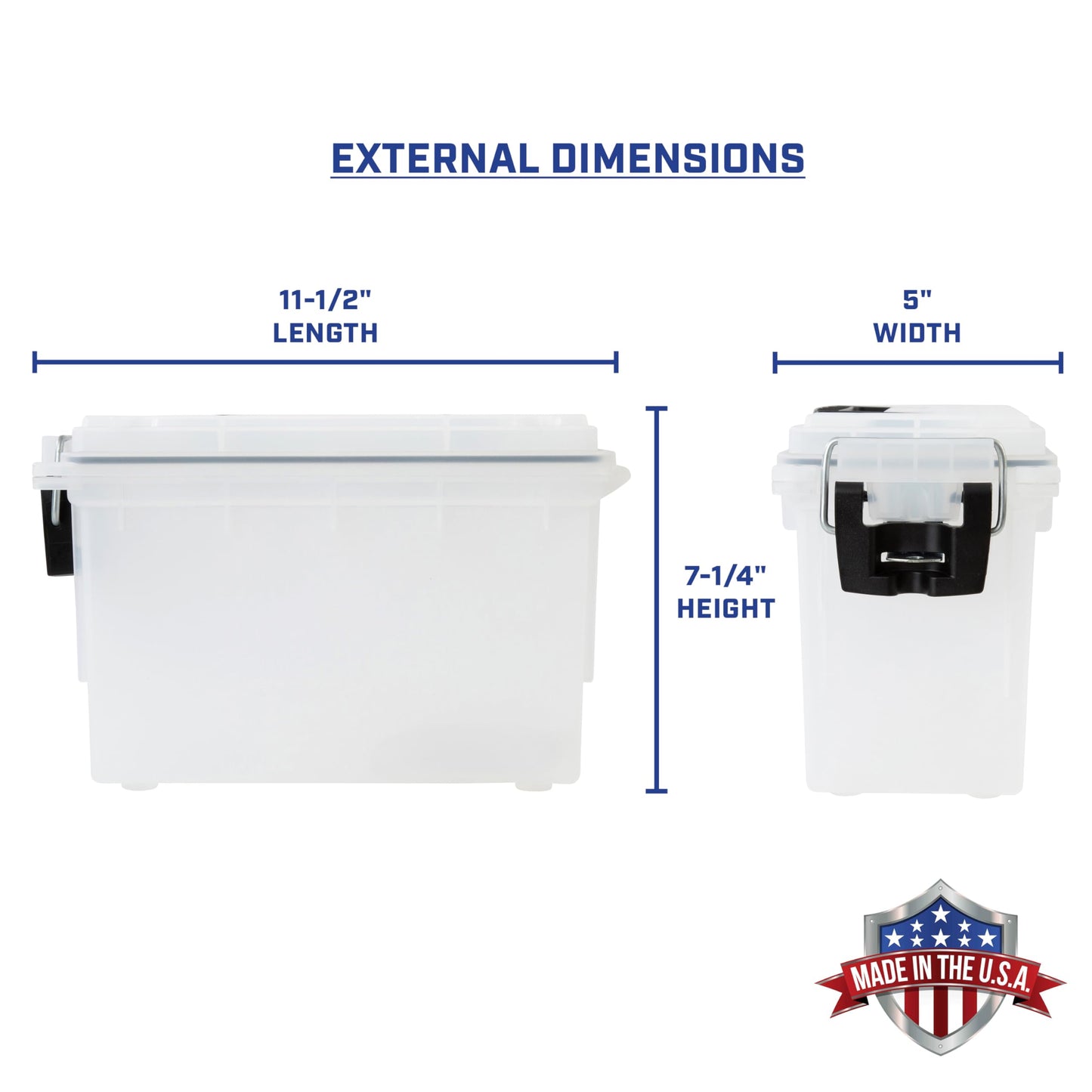 Sheffield Ammo Box Made in USA, Stackable Lockable Ammo Storage Box, Frost