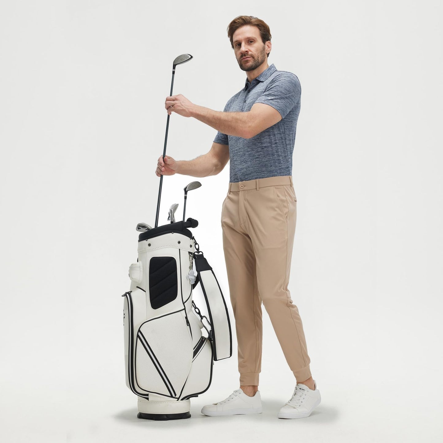 M MAELREG Golf Shirts for Men Soft & Lightweigh Short Sleeve Performance Polo Quick Dry Athletic Shirts for Men