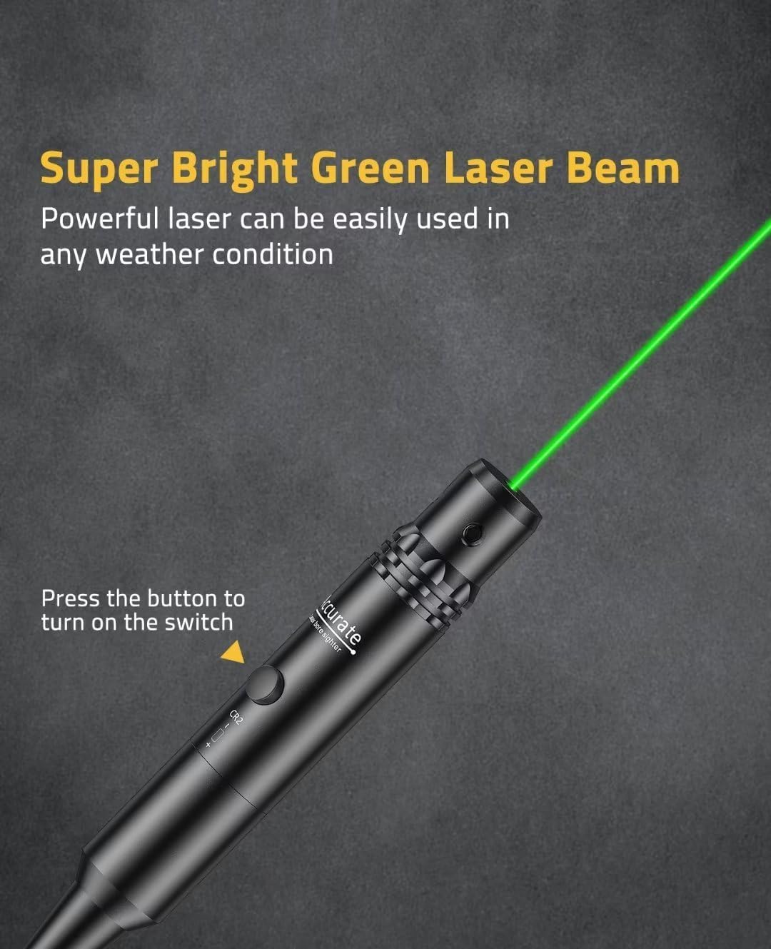 Professional Laser Bore Sight Kit - 32 Adapters for 0.17 to 12GA Calibers | Bright Laser with Button Switch for Hunting