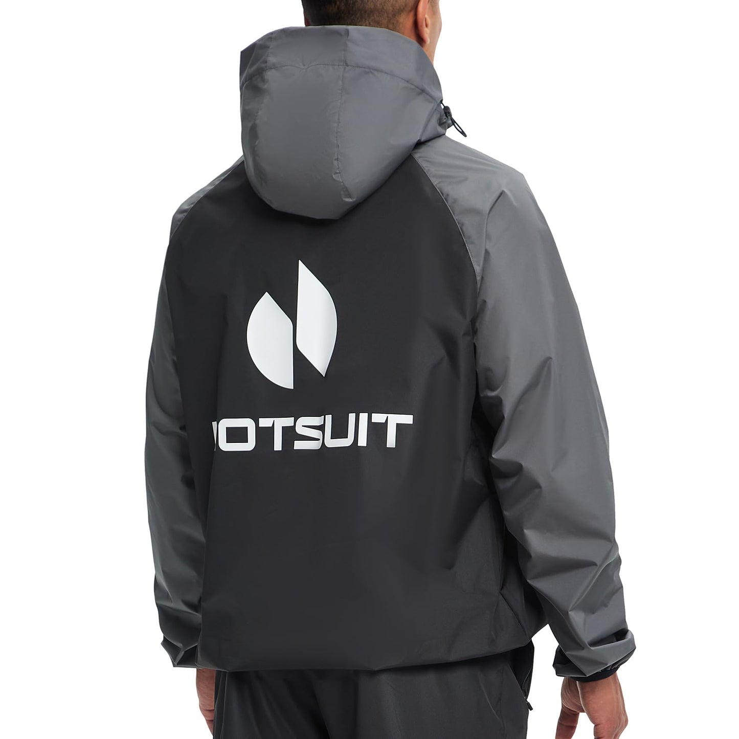 HOTSUIT Sauna Suit Men Weight Loss Gym Exercise Sweat Suits Workout Jacket, Gray, M