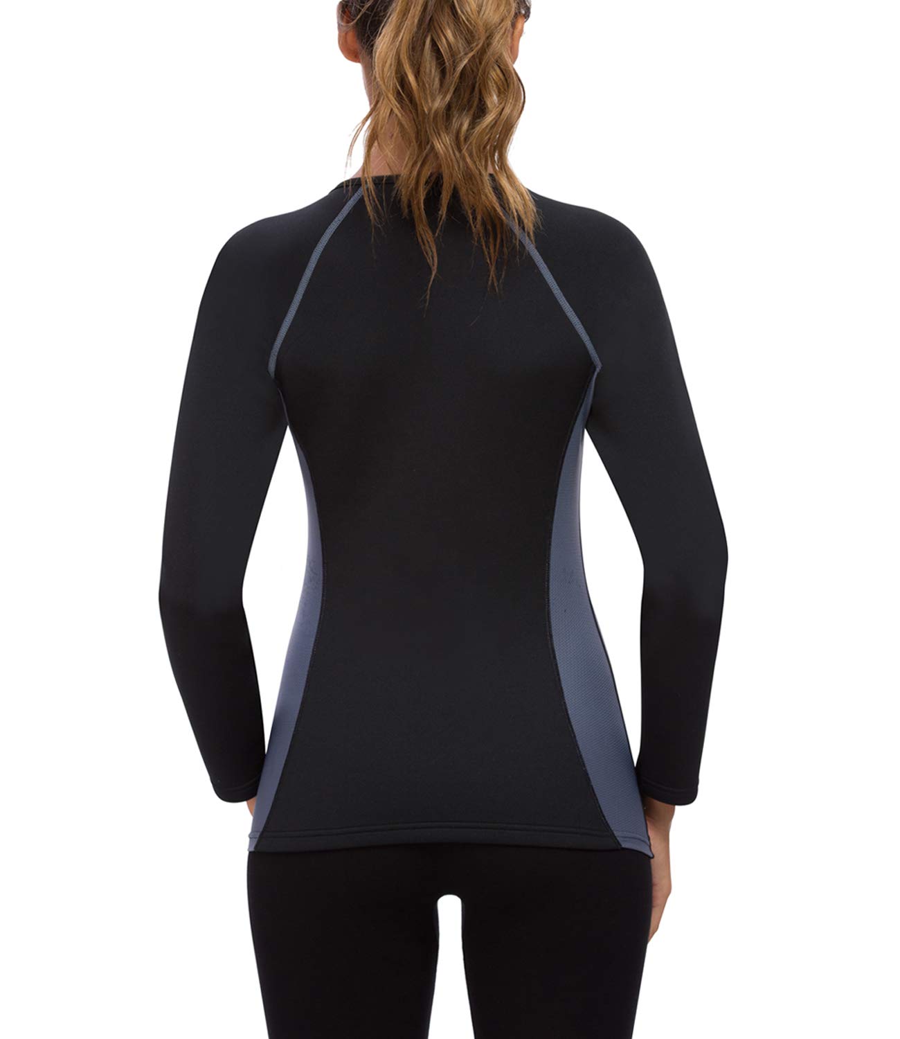 SEXYWG Women Sauna Shirt Neoprene Sauna Jacket Weight Loss Top Suit Workout Body Shaper Long Sleeve