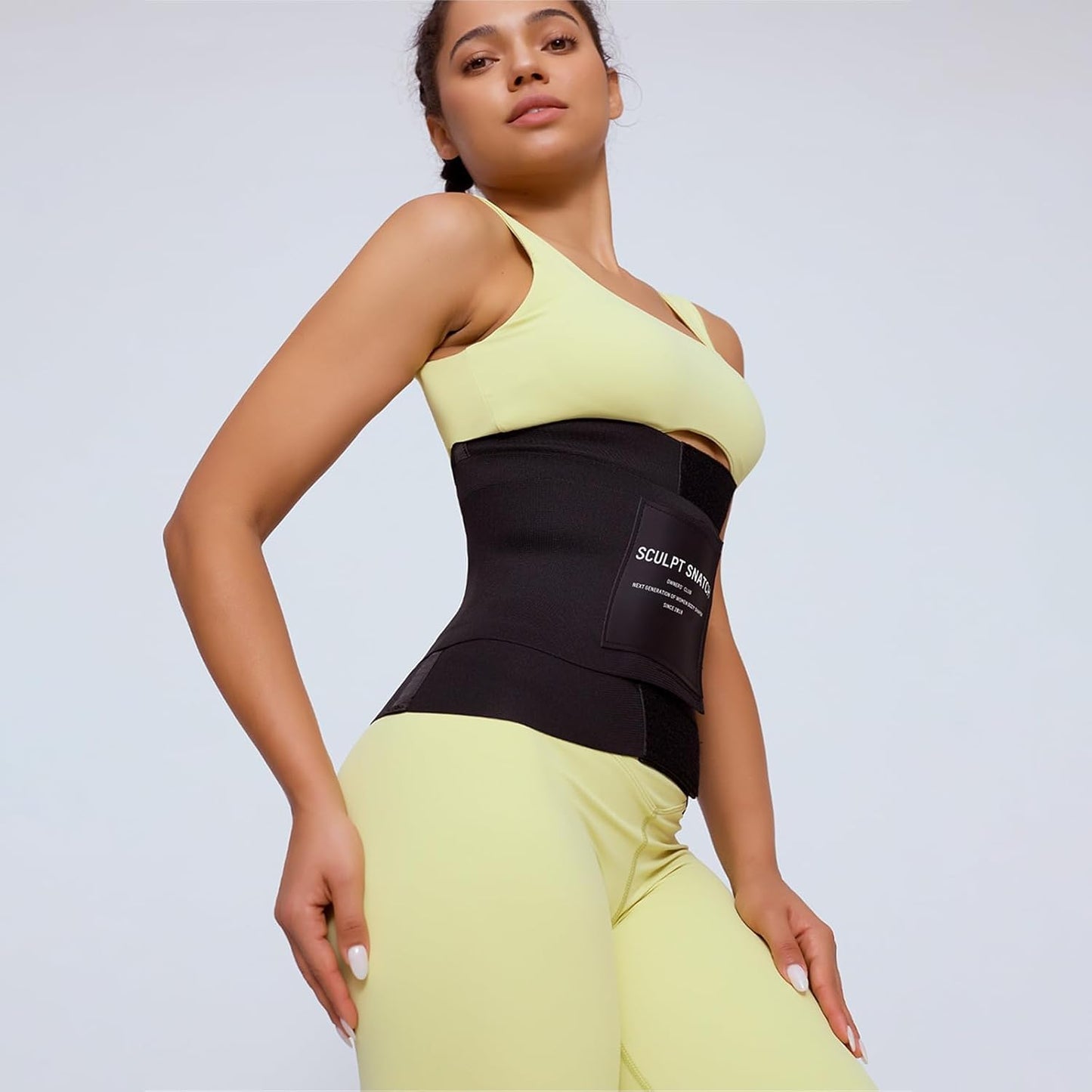 Hourglass Waist Trainer for Women - Adjustable Stomach Control Sweat Band | Tummy Trimmer for Workouts