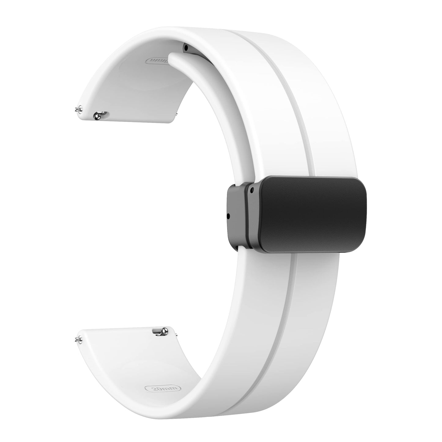 Lamshaw Compatible with Garmin Approach S44 Band, 20mm Quick Release Soft Silicone Sport Wristband Replacement Straps Compatible for Garmin Approach S50, S44, S42, S40 Smartwatch (White)