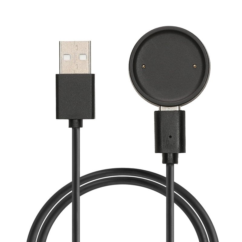 kwmobile USB Cable Charger Compatible with Amazfit Bip 6 / Amazfit Active 2 (A2437) / Active 2 Square (A2434) Cable - Charging Chord for Smart Watch - Black