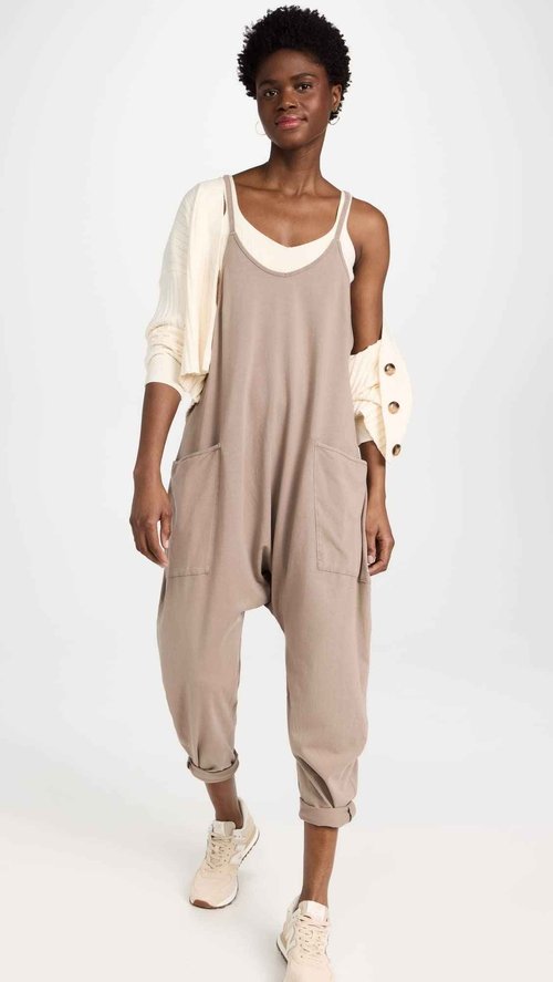 Free People Women's Hot Shot One-Piece, Mocha Latte