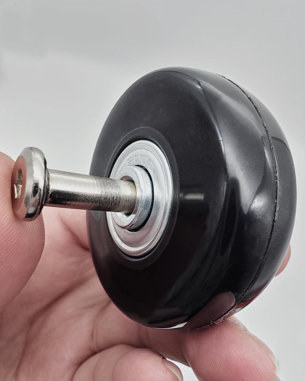 Luggage Replacement Wheels - 50 x 18mm, 8pcs Black Rubber Suitcase Wheels Repair Kit, Smooth Replacement Parts for Carry-on Roller Bags and Trolleys