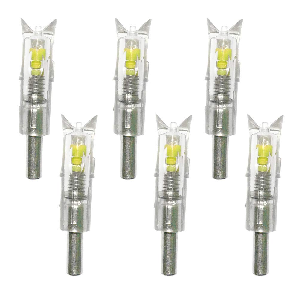 6PCS Lighted Nocks for Crossbow with .300/7.62mm Inside Diameter Led Nocks Arrow nocks for Archery Hunting