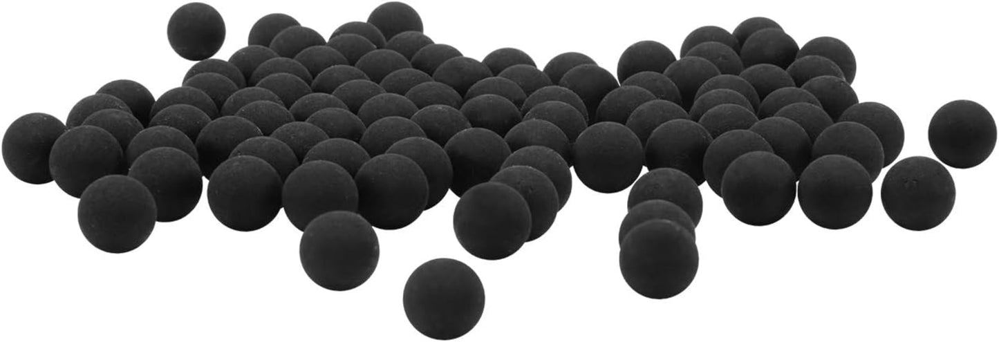 T4E Premium Rubber Ball Ammo for Paintball Guns, Black, .50 Cal, 250 Ct