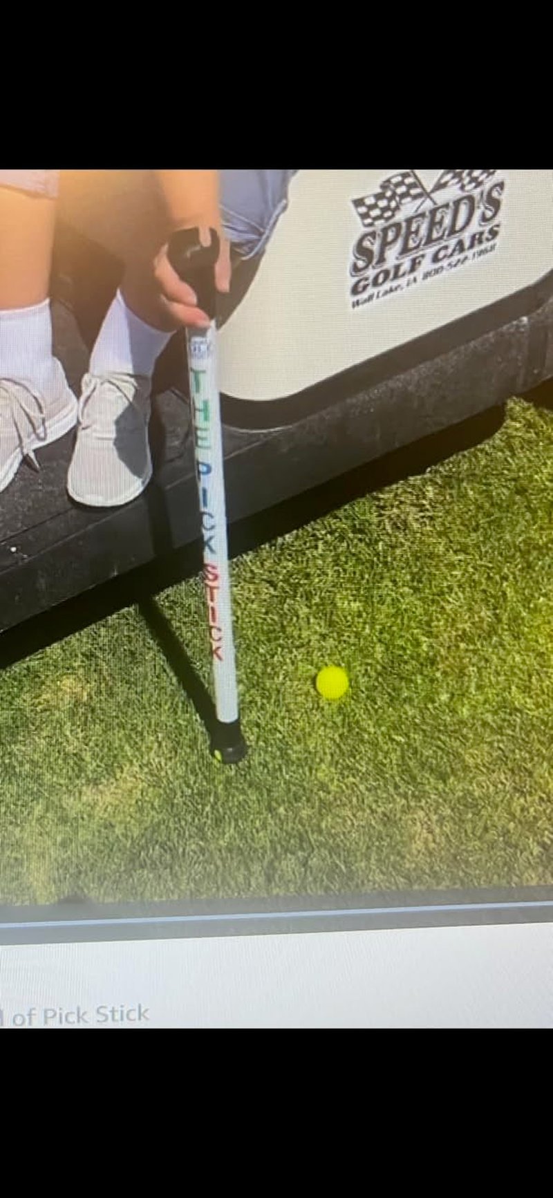 NO TARIFFS. Made in Iowa USA!-22” Double Headed Golf Ball Scramble Pick UP Stick from Golf CART. Great PRIZES for Scramble Play. Works Better Than A Suction Cup.