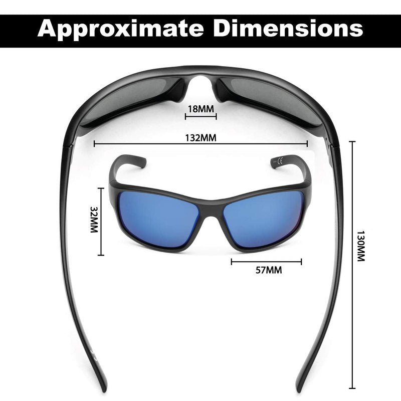 Flying Fisherman Teaser Polarized Sunglasses for Men, Women, Fishing, Boating, Outdoor Sports, 100% UV Protection