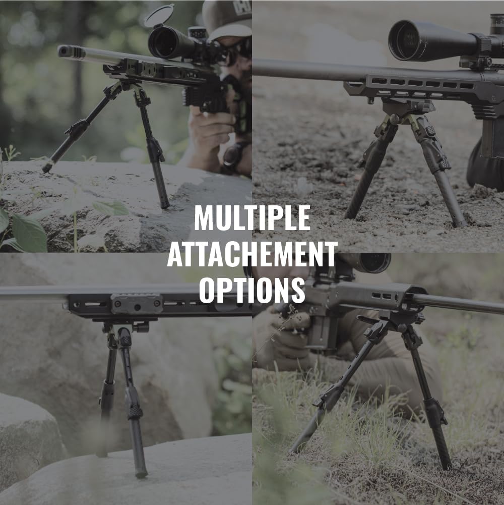 MDT Oryx Bipod - Lightweight Polymer, M-L Attachment, One-Handed Operation | High-Traction Feet, Quick Deploy