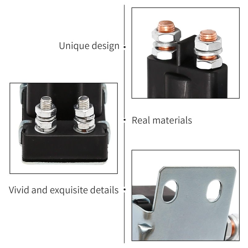 CADUFUELLY 14 V Golf Cart Solenoid 4 Terminal Replacement for EZGO TXT Gas 1994-Up, Replaces 27153-G01 612813
